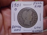1901 O-Mint Silver Barber Half Dollar