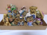 9pc Group of Bear Figurines