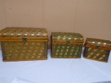 3pc Set of Wicker Stoarge Chests