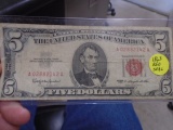 1963 Five Dollar Red Seal Note