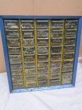 45 Drawer Hardware Organzier Full of Assorted Hardware