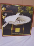 Lenox Etchings Footed Cake Plate & Server