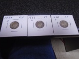 1937 S Mint/1939 S Mint/ 1942 S Mint Silver Mercury Dimes
