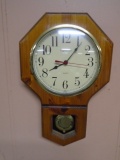 Ingraham Wood Case Quartz Wall Clock