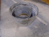 2 Round Galvinzied Metal Tubs