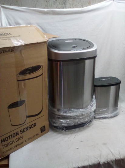 Pair of Nine Stars Motion Sensor Trash Cans