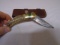 Custom Handmade Damascus Blade Folding Lockblade Knife w/Leather Sheath