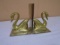 Set of Solid Brass Swan Bookends