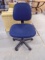 Blue Upholstered Rolling Office Chair