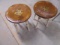 2 Matching Vintage Wooden Handpainted Stools