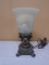 Glass Shade Accent Table Lamp