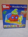 10pc Set of Wooden Children's Puzzles