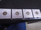 1926-1927-1927 D-Mint and 1928 S-Mint Silver Mercury Dimes