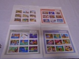 4 Mint Sheetlets Magical Kingdom of Disney Stamps