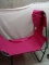 Pink Ostrich Folding Lounge Chair