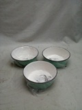 Qty. 3 Boots And Barkley 4 Cup Enameled Food and Drink Bowls