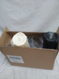 8 Composite Black and White LED Flameless Decorative Candles