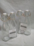 Lot of 4 Glass 12.68Oz Bottle w/Pop Tops