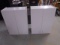 2 Matching White Double Door Wood Wall Cabinets