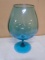 Vintage MCM Empoli Art Glass Large Snifter