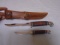 2pc Set of Case XX USA SS Knives w/ Leather Sheave