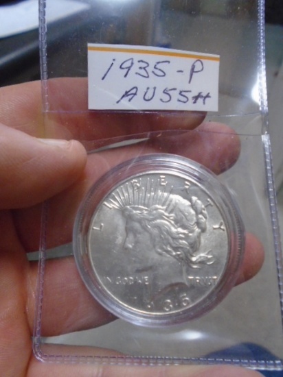 1935 P Mint Silver Peace Dollar
