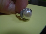 Ladies Rhodium Over German Silver Ring