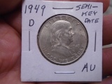 1949 D Mint Silver Franklin Half Dollar