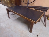 Solid Wood Coffee Table w/ Inlayed Top