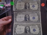 Group of (3) 1935 One Dollar Silver Certificates