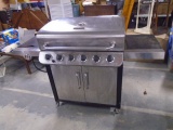 6 Burner Charbroil Stainless Steel Gas Grill w/ Side Burner-Tank-Cover