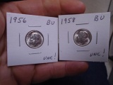 1956 & 1958 Silver Rosevelt Dimes