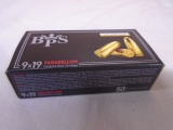 50 Round Box of BPS 9mm Centerfire Cartridges