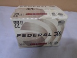 325 Round Box of Federal 22LR Rimfire Cartridges