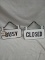 10” All Metal Double Sided Signs Busy/Not Busy and Open/Closed
