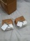 Set of 8 Threshold Manchester Marble and Wood 4”x4” Coasters