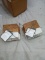 Set of 8 Threshold Manchester Marble and Wood 4”x4” Coasters