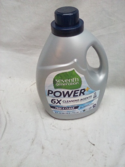 Seventh Generation Power 6+ Laundry Detergent 95 Fl. Oz Container