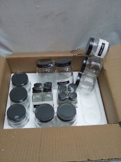 10 Piece Jar and Lid Set with 4 Sets of Salt & Pepper Shakers
