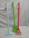 Qty. 3 27” All Metal Kids Gardening Tools