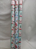 Holiday style gift wrap 120square feet per roll 3 rolls