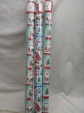 Holiday style gift wrap 120square feet per roll 3 rolls