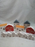 Wood houses 8 pieces