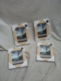 Set of 4 Wood Grain 4”x6” Standing or Hanging Picture Frames