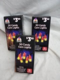 Three Setas of 50 Candy Corn Light Strands