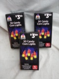 Three Setas of 50 Candy Corn Light Strands