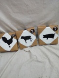 6” Metal Farm Animal Wall Decorations