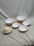 Seven Piece Lemon Print Composite Bowl Set