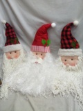 Qty. 3 Santa Head Decorations 32” Long Each