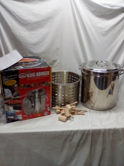 King Kooker 36Qt Stainless Steel Pot and Basket